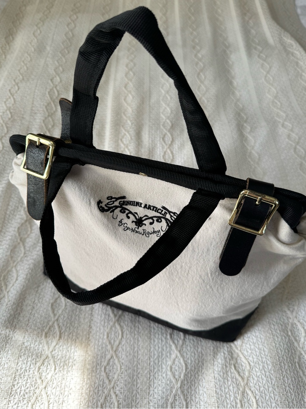 Cynthia Rowley Y2K Canvas & Leather Tote Bag